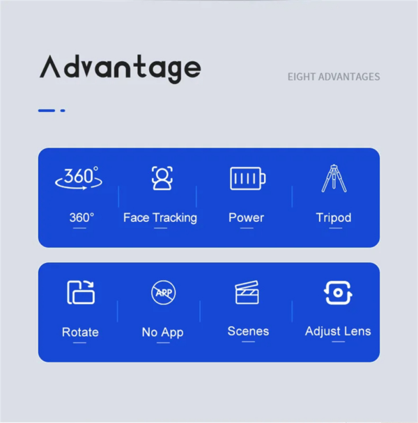 360 Auto Face Tracking Gimbal AI Smart Gimbal Face Tracking Auto Phone Holder For Smartphone Video Vlog Live Stabilizer Tripod - Image 23