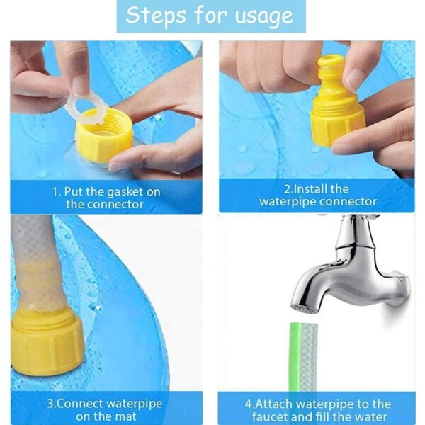 Dog Sprinkler Outdoor Toys Dog Swimming Mat Anti-Slip Dog Pool Splash  Pad - Image 3
