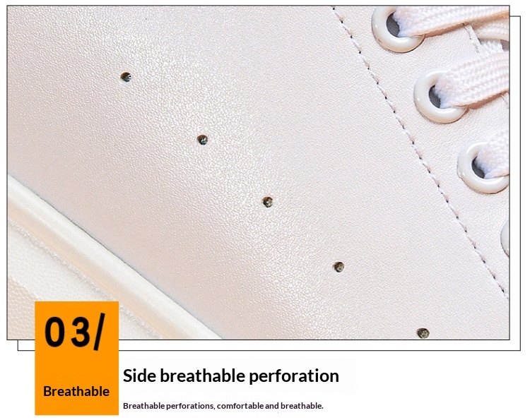Korean-style Casual Invisible-heeled White Sneakers For Men Autumn Season