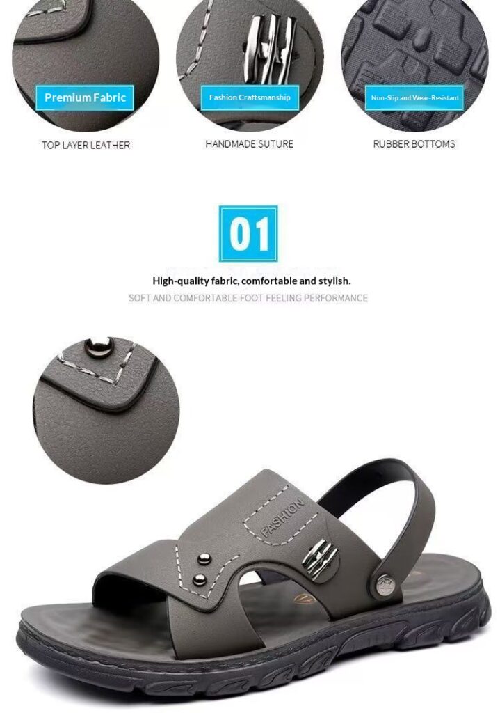Waterproof Non-Slip Soft-Soled Mens Dual-Use Sandals