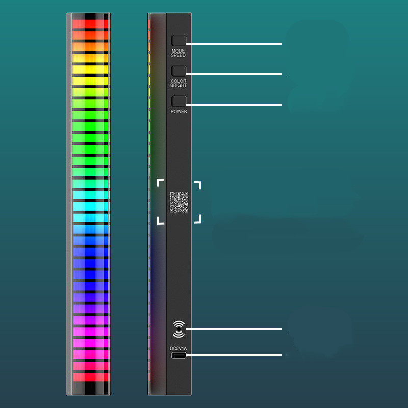 New Car Sound Control Light RGB Voice-Activated Music Rhythm Ambient Light With 32 LED 18 Colors Car Home Decoration Lamp - Image 12