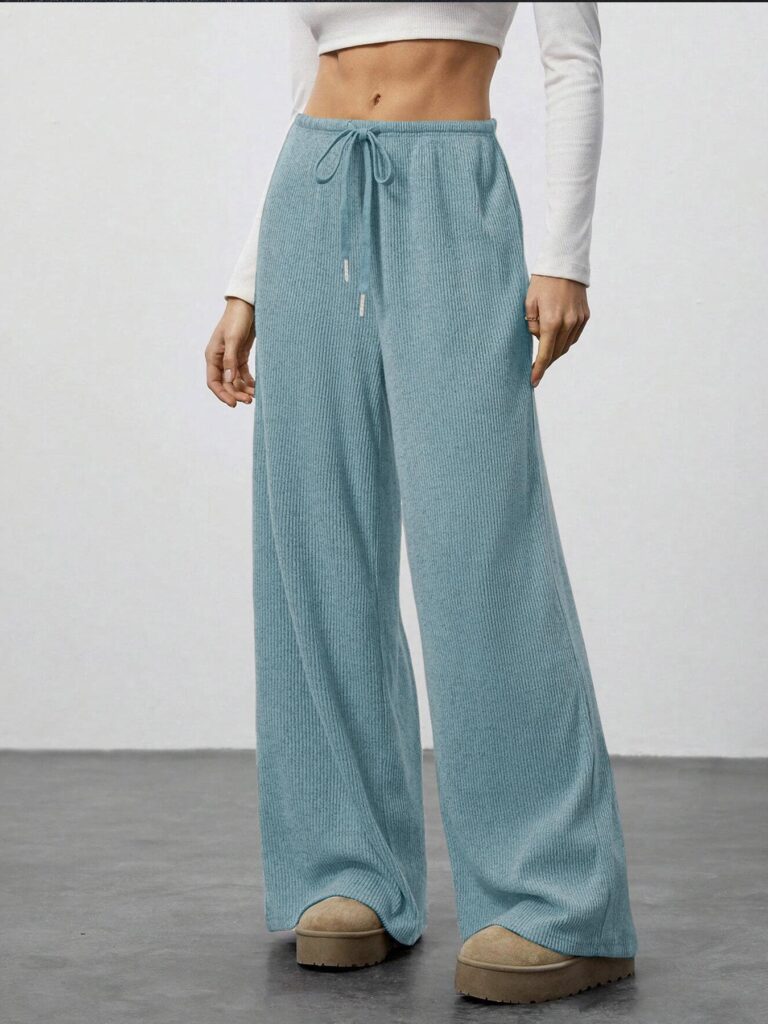 Women's Solid-color Casual Straight-leg Pants