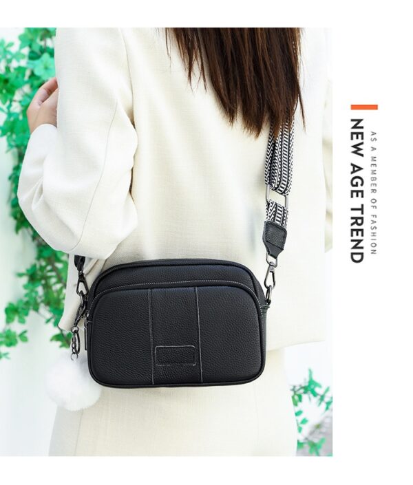 Genuine Leather Womens New Trendy Fashionable Versatile Single-shoulder Bag - Image 12