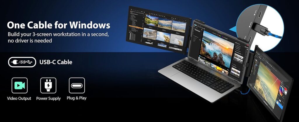 14-inch Dual-Screen Portable Monitor Laptop Expansion Screen