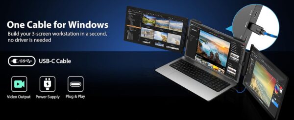 14-inch Dual-Screen Portable Monitor Laptop Expansion Screen - Image 9