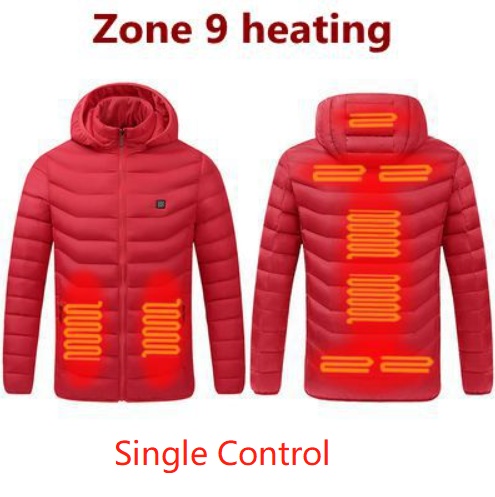 Winter Smart Heating Cotton USB Charging Heating Cotton Men's Jacket - Image 35
