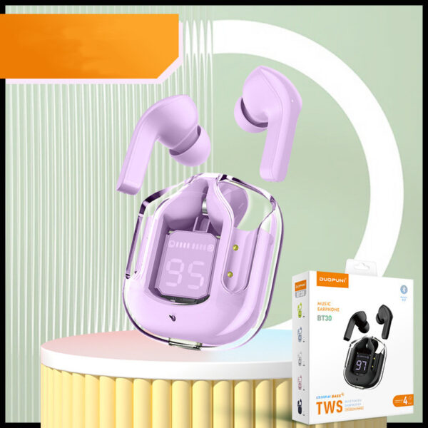 New Mini Transparent Wireless Bluetooth Headset Digital Display ENC Noise Reduction True Wireless Sports Music - Image 37