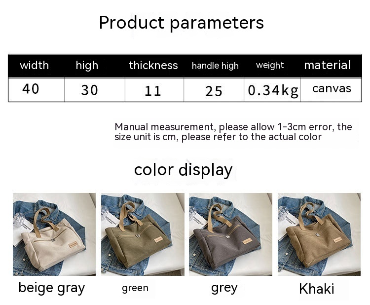 Canvas Shoulder Bags Women