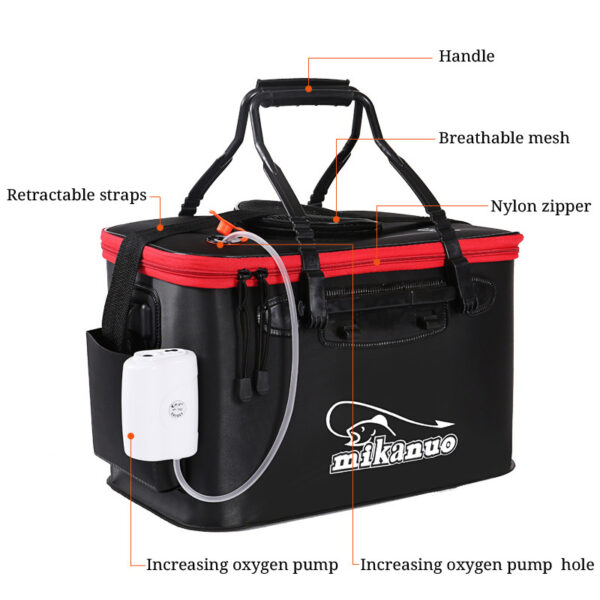 EVA Portable Fishing Bag Folding Thicken Live Fishing Box Tank Bucket Camping Fishing Tackle Fishbox Storage Bag - Image 9