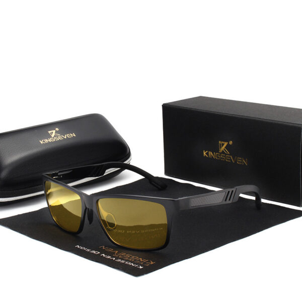 KINGSEVEN Men Polarized Sunglasses Aluminum Magnesium Sun Glasses Driving Glasses Rectangle Shades For Men Oculos masculino Male - Image 6