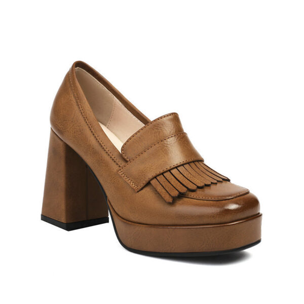 Women's Retro Chunky-Soled Commute Wedge Ultra-High Heels - Image 44