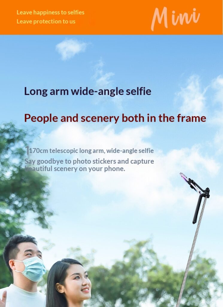 Outdoor Bluetooth Tripod With An Ultra-long Extendable ArmRotating Remote Control And Built-in Image Stabilization