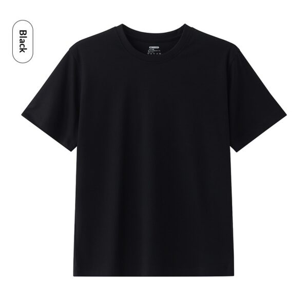 Cool Breathable Liquid-Ammonia Cotton Comfortable T-Shirt Casual Crew Neck Short-Sleeve For Men - Image 2