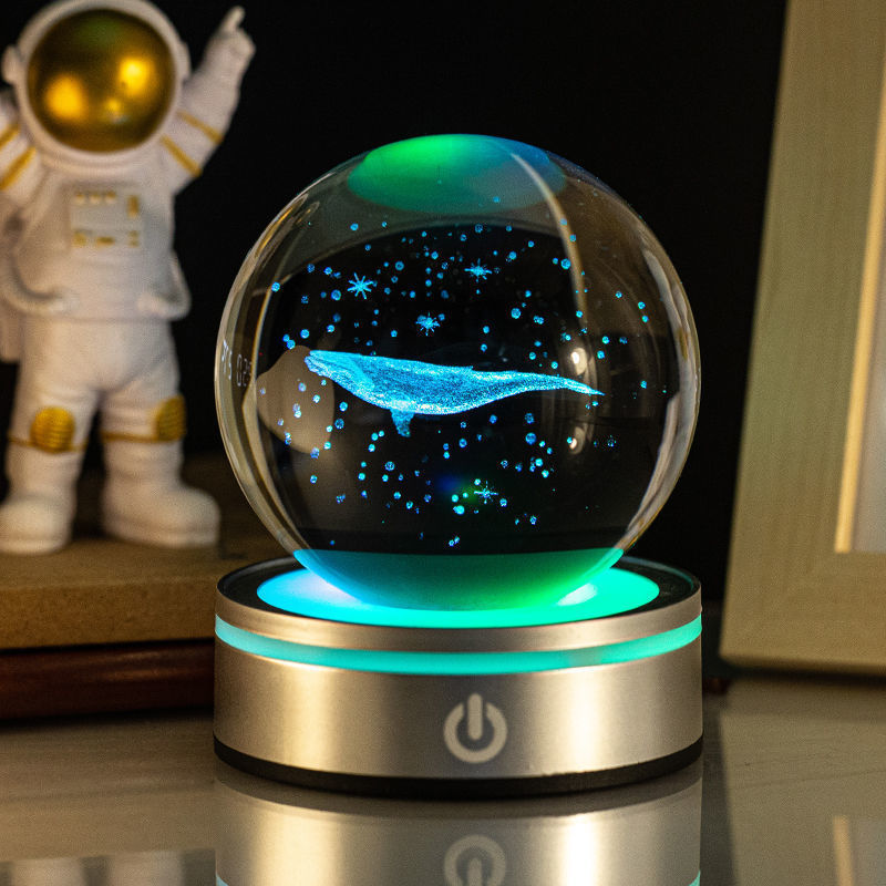 Creative 3D Inner Carving Luminous Crystal Ball Colorful Gradient Small Night Lamp Home Decorations Gifts Selection - Image 23