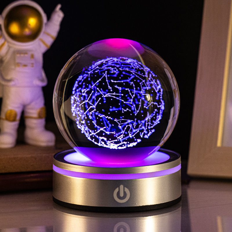 Creative 3D Inner Carving Luminous Crystal Ball Colorful Gradient Small Night Lamp Home Decorations Gifts Selection - Image 14