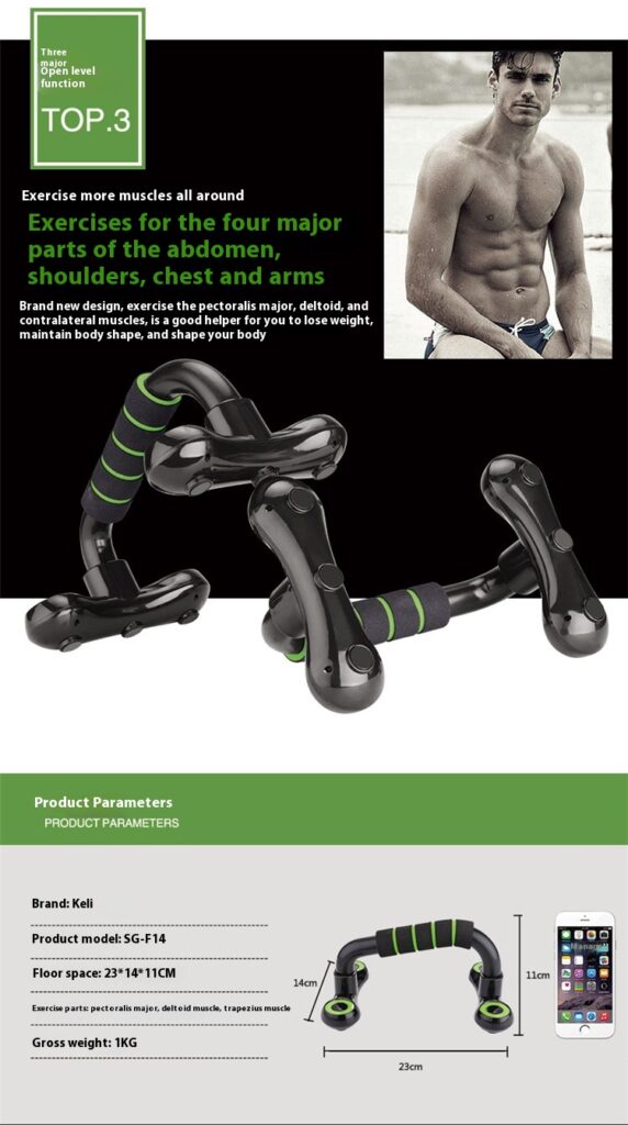 Multifunctional Push Up Bar I-shaped Detachable Sports Equipment Thickened Home Fitness Equipment