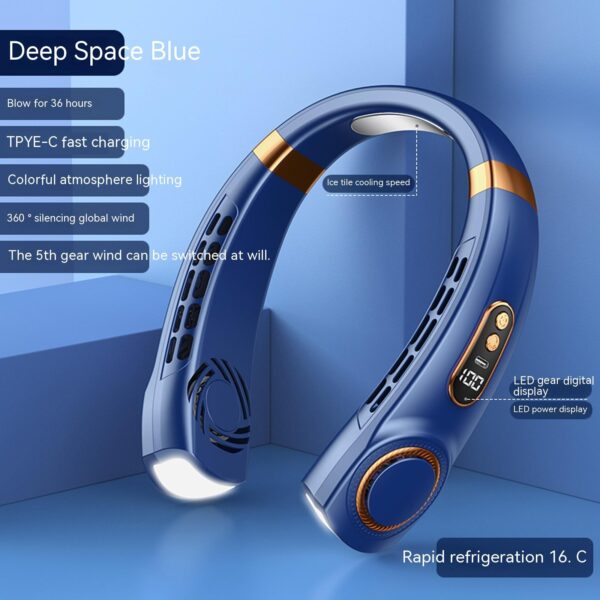 Portable Mute Multifunctional Hanging Neck Fan - Image 7
