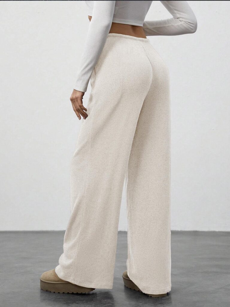 Women's Solid-color Casual Straight-leg Pants
