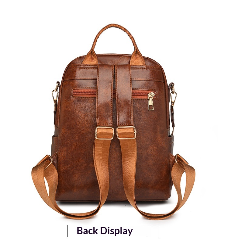 Korean-style Soft PU Large-Capacity Versatile SpringSummer New Arrival Womens Travel Backpack