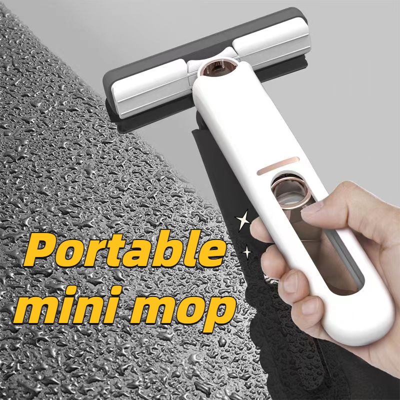 New Portable Self-NSqueeze Mini Mop, Lazy Hand Wash-Free Strong Absorbent Mop Multifunction Portable Squeeze Cleaning Mop Desk Window Glass Cleaner Kitchen Car Sponge Cleaning Mop Home Cleaning Tools - Image 1