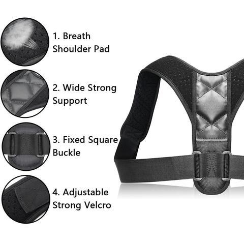 Adjustable Posture Corrector Back Support Strap Brace Shoulder Spine Support Lumbar Posture Orthopedic Belt - Image 5