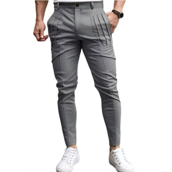 Men's Solid-Colored Dress Pants Casual Pants Slim-Fit - Image 29