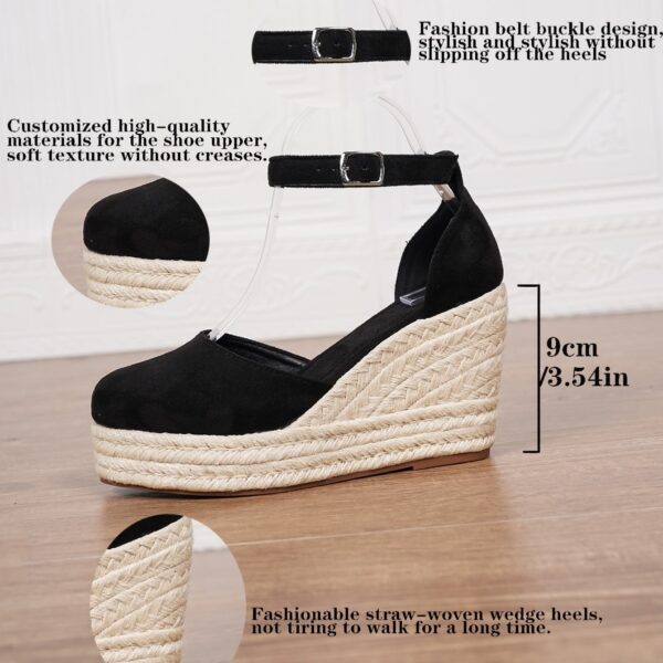 Platform Espadrille Sandals With Ankle Strap - Image 6