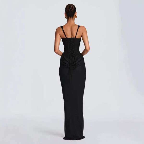 Women's Strapless Sleeveless Sheath Maxi Dress - Image 8