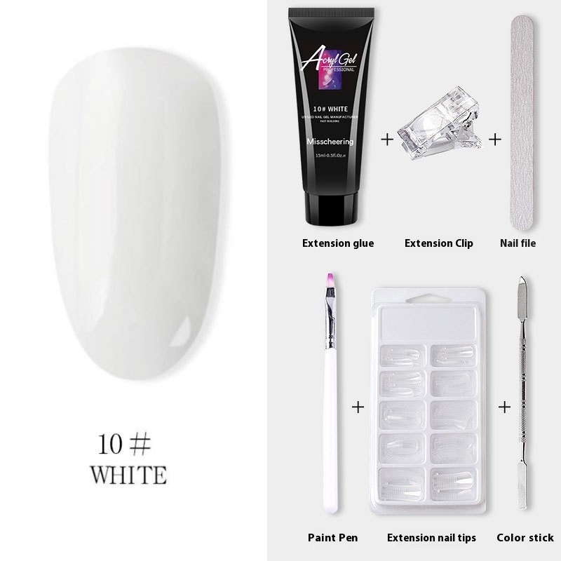 Painless Extension Gel Nail Art Without Paper Holder Quick Model Painless Crystal Gel Set - Image 11
