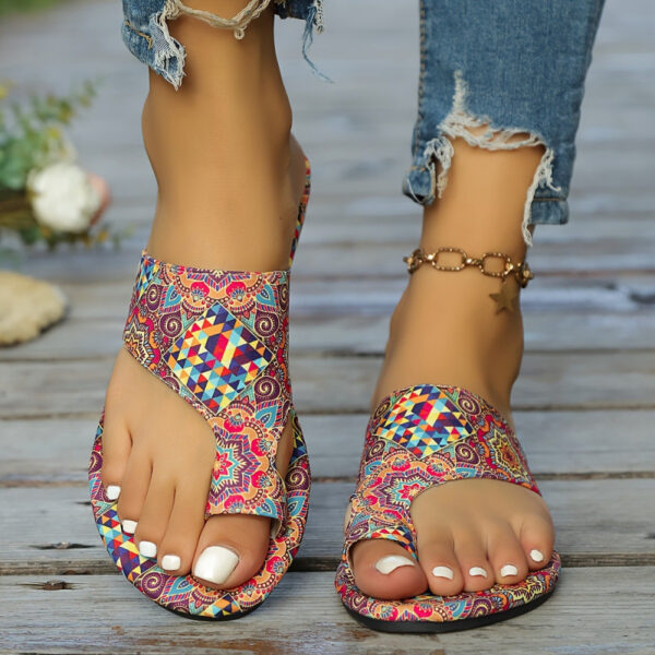 European And American-style Floral-print Open-toe Sandals - Image 8