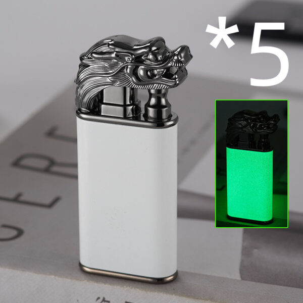 Creative Blue Flame Lighter Dolphin Dragon Tiger Double Fire Metal Winproof Lighter Inflatable Lighter - Image 39
