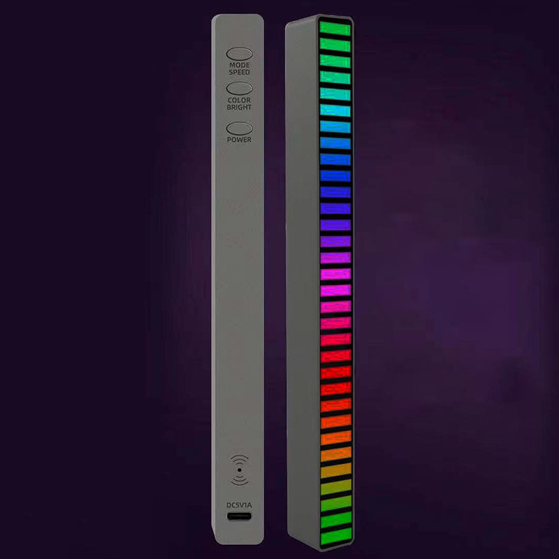 New Car Sound Control Light RGB Voice-Activated Music Rhythm Ambient Light With 32 LED 18 Colors Car Home Decoration Lamp - Image 5