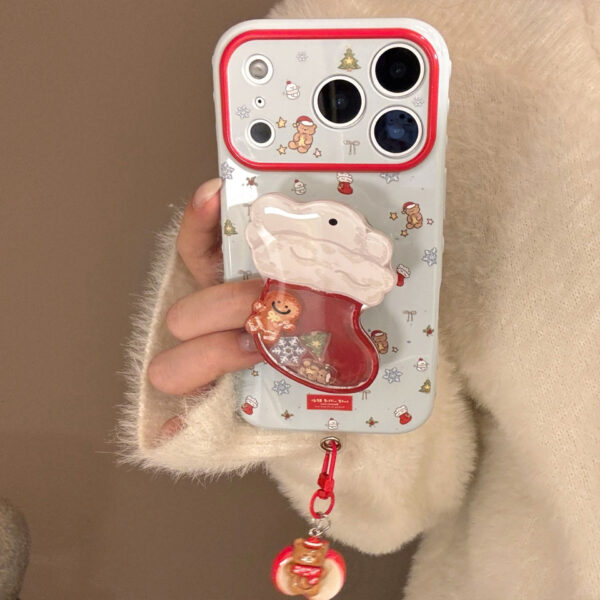 Christmas Stocking Shaker Stand Phone Case - Image 3