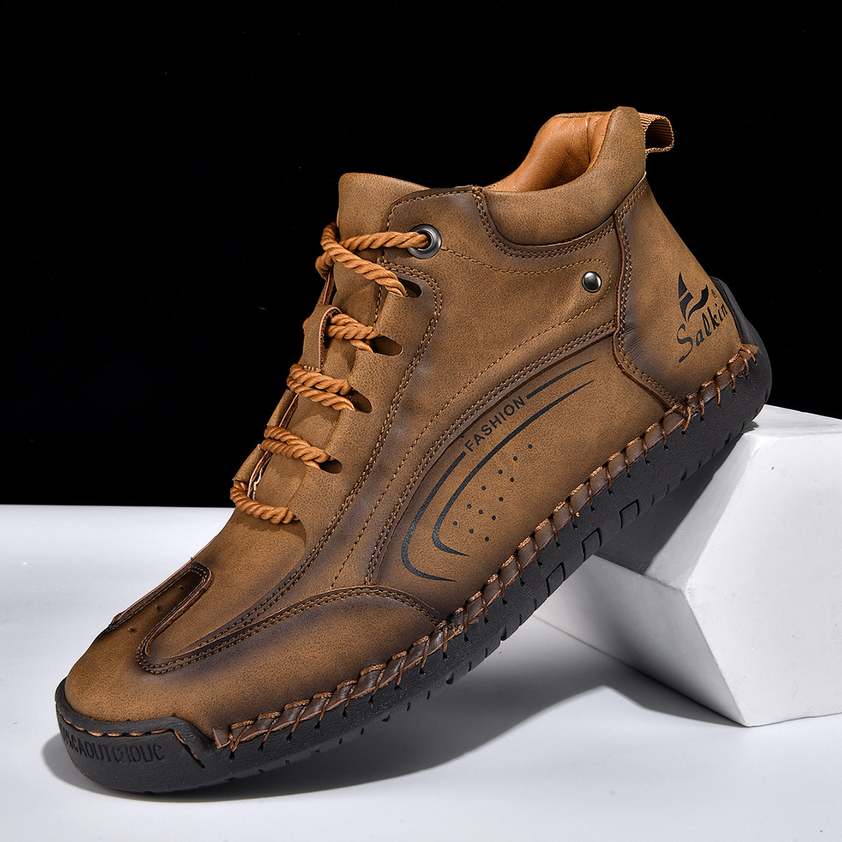 Plus-size Mens Fashion With Hand-stitched Soles - Image 1