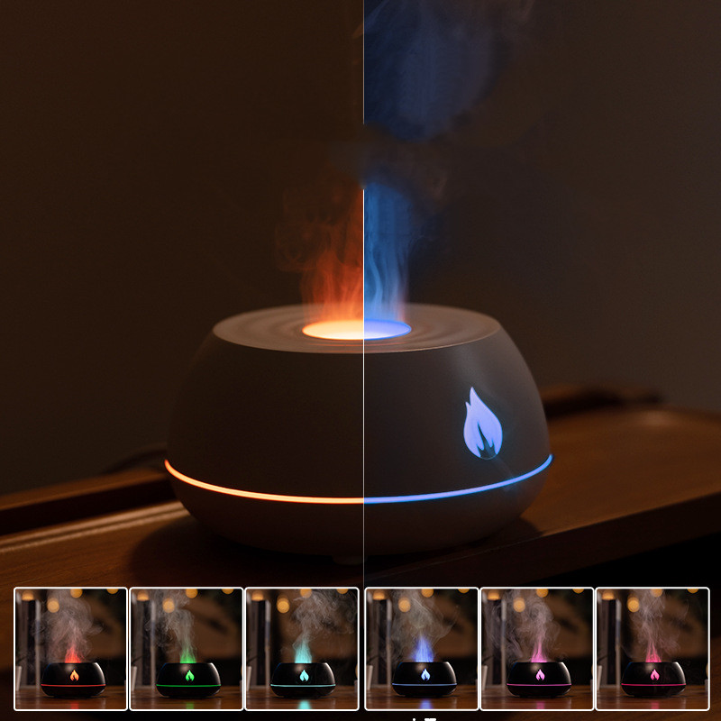 Flame Humidifier Aromatherapy Diffuser 7 Colors Light Home Air Humidifier 130ML USB Room Fragrance Essential Oil Diffuser - Image 11