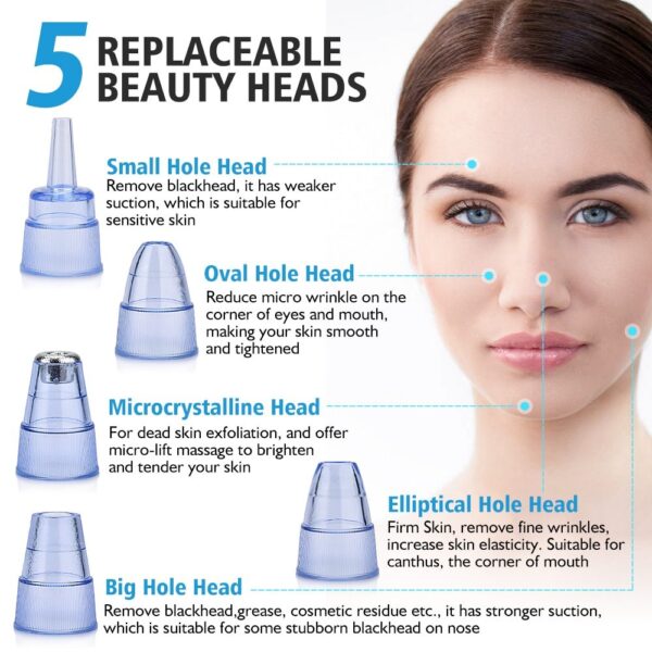 Blackhead Instrument Electric Suction Facial Washing Instrument Beauty Acne Cleaning Blackhead Suction Instrument - Image 7