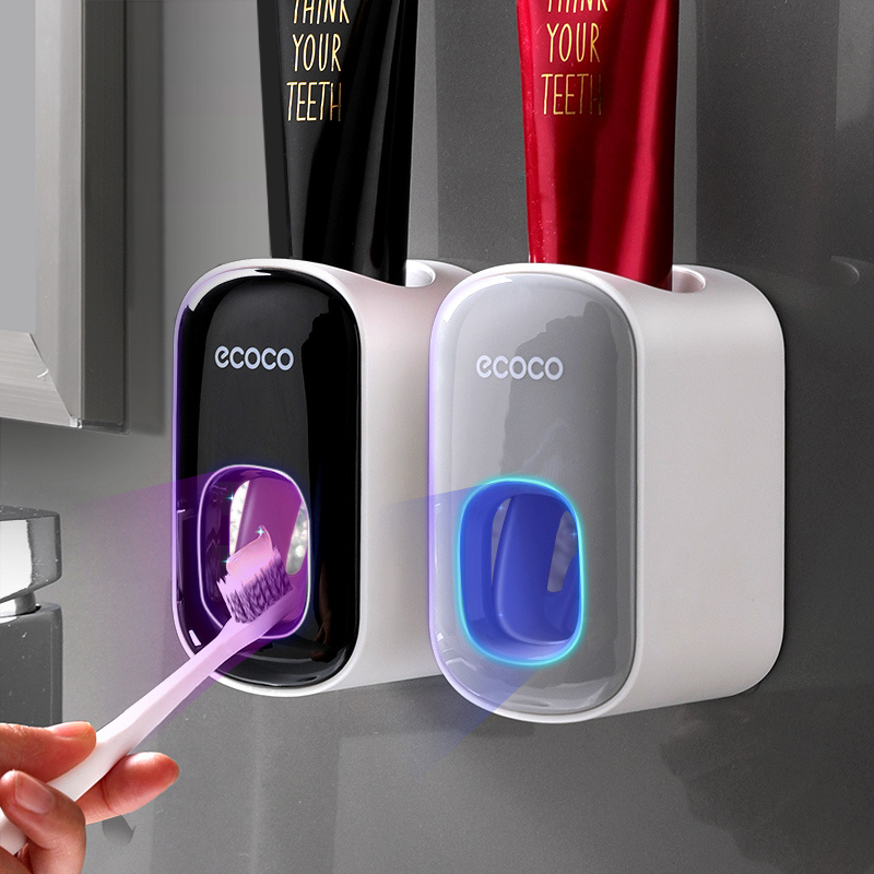 Wall Mounted Automatic Toothpaste Holder Bathroom Accessories Set Dispenser - Image 1