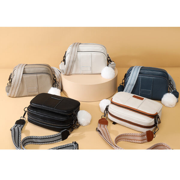 Genuine Leather Womens New Trendy Fashionable Versatile Single-shoulder Bag - Image 3