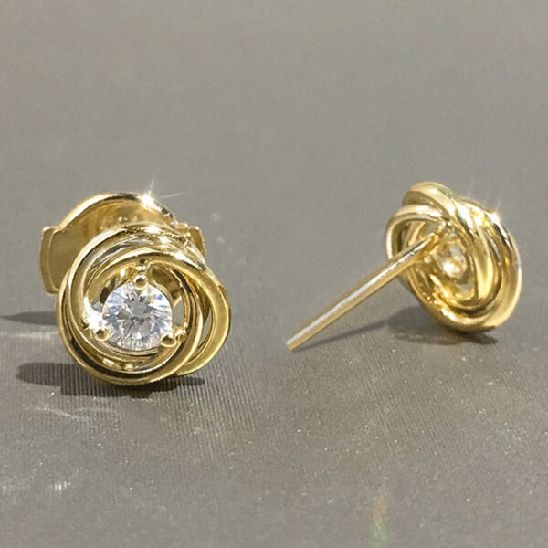 Korean-style Minimalist Gold-plated Copper Earrings - Image 4