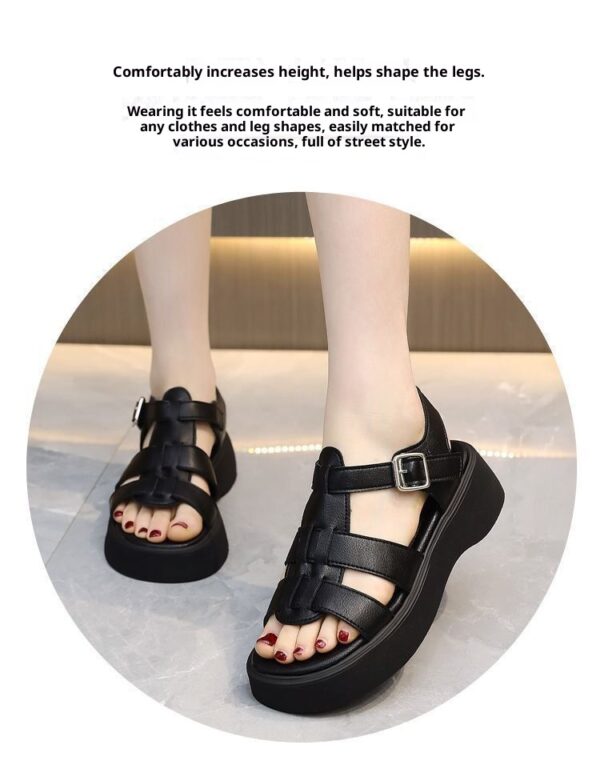 One-strap Open-toe Sandals With A Rubber Mid-heel - Image 17