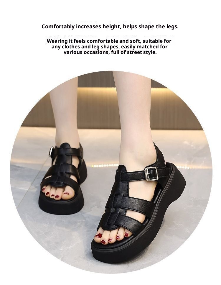 One-strap Open-toe Sandals With A Rubber Mid-heel