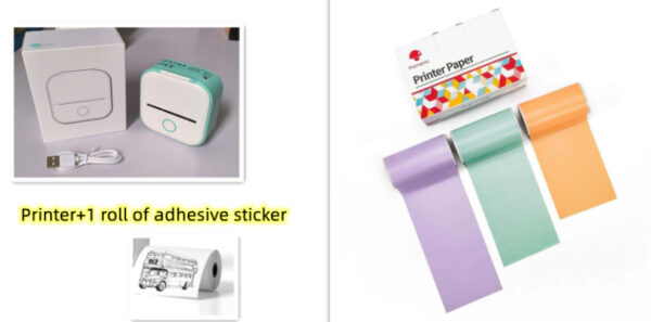 Portable Mini Thermal Label Printer Home Photo Printer Student Wrong Question Printer Bluetooth-compatible Mini Label Printer Price Tag - Image 56