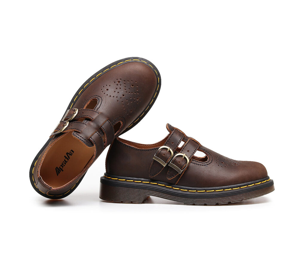 Genuine Leather Low-Top Womens Horse Brown Fashionable Casual Cowhide Shoes