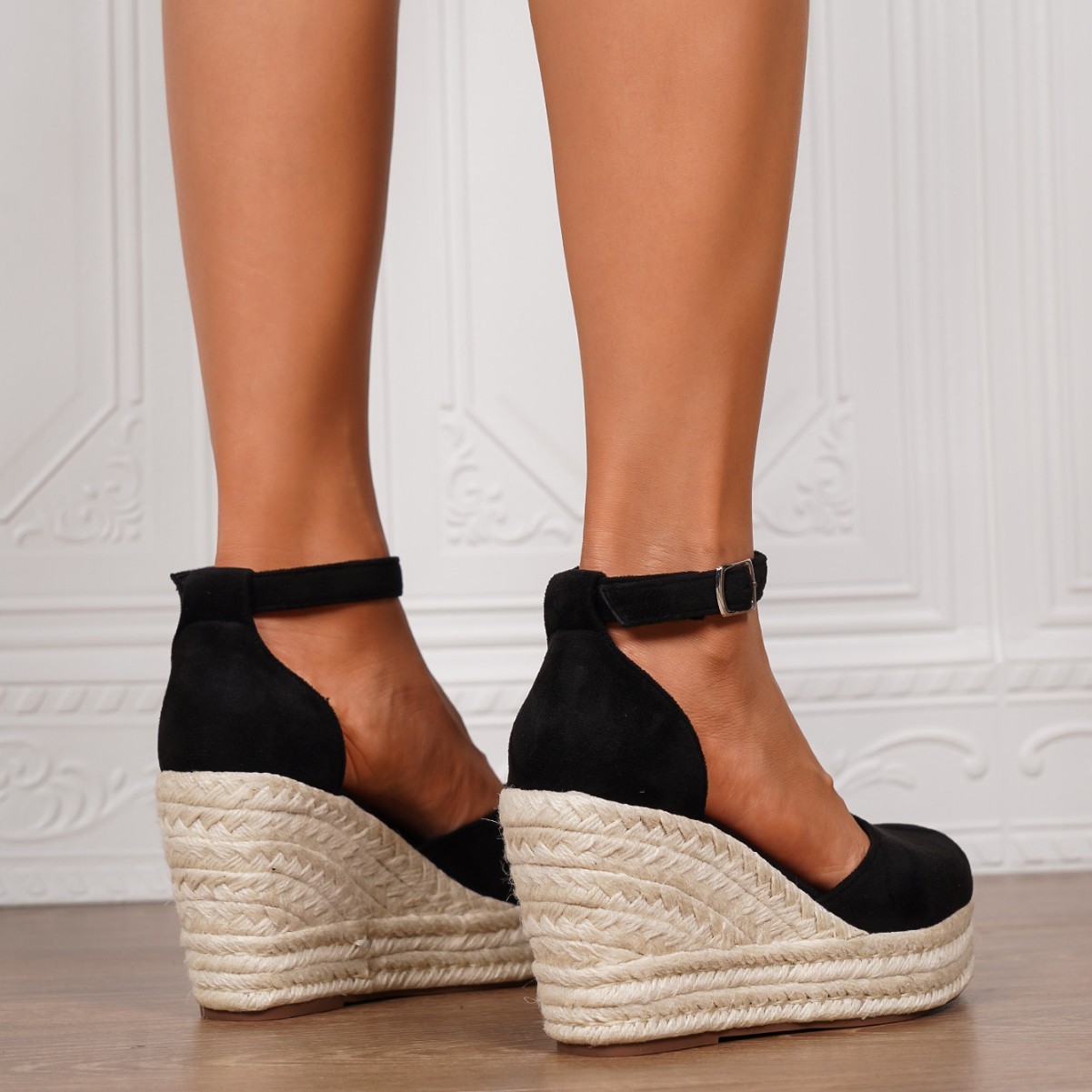 Platform Espadrille Sandals With Ankle Strap - Image 3