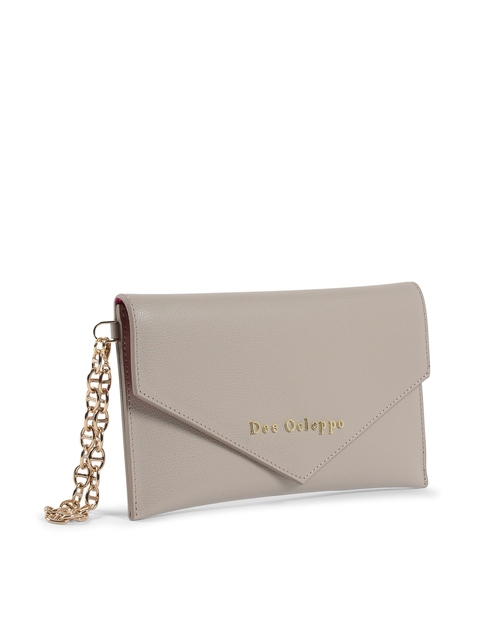 Dee Ocleppo Womens Clutch DC220 LOGO PALMELLATO TAUPE - Image 2