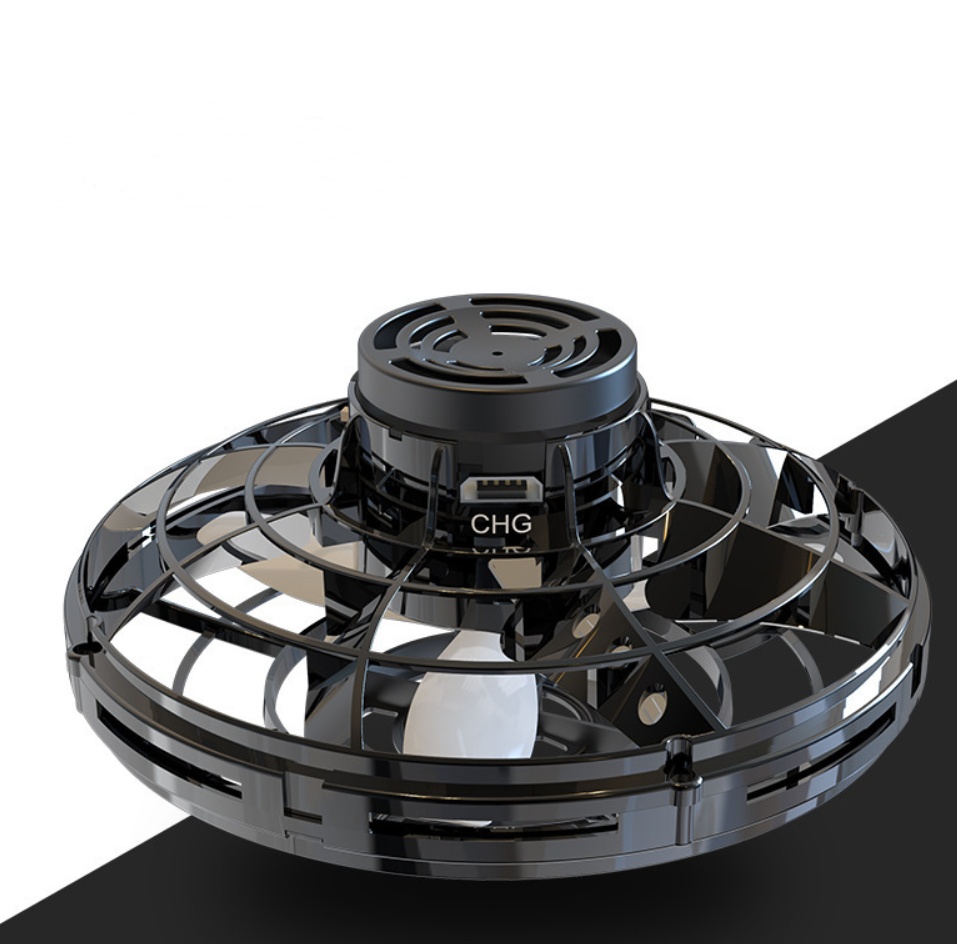 Mini Fingertip Gyro Interactive Decompression Toy Drone LED UFO Type Flying Helicopter Spinner Toy Kids - Image 6