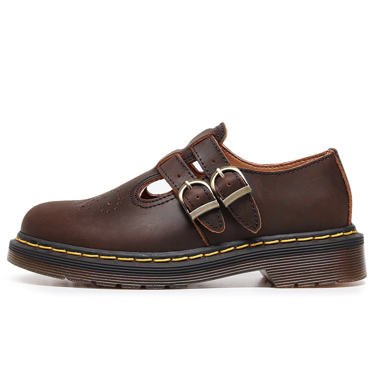 Genuine Leather Low-Top Womens Horse Brown Fashionable Casual Cowhide Shoes - Image 5