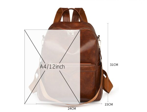 Korean-style Soft PU Large-Capacity Versatile SpringSummer New Arrival Womens Travel Backpack - Image 28