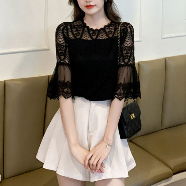 Ethereal Designer-style Niche Chiffon Blouse - Image 5