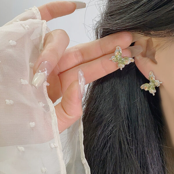 Butterfly Zircon Exquisite And Versatile Niche Earrings - Image 2